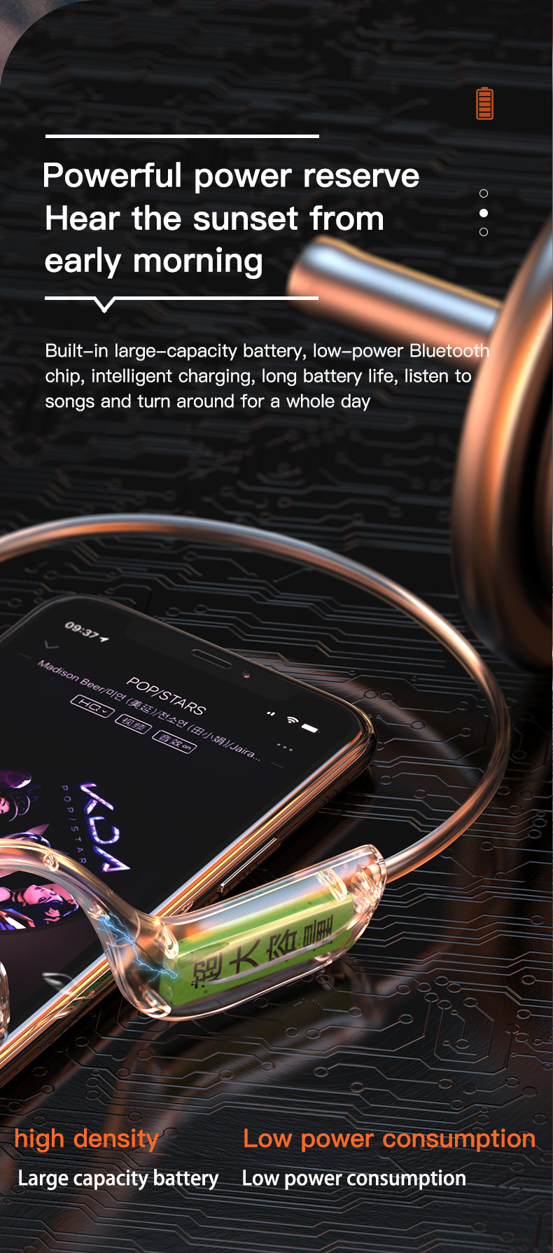 Bluetooth Wireless Audio Fitness Headset