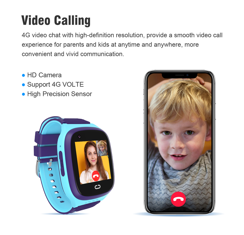 Kids Smart Watch 4G Location GPS Video Talk